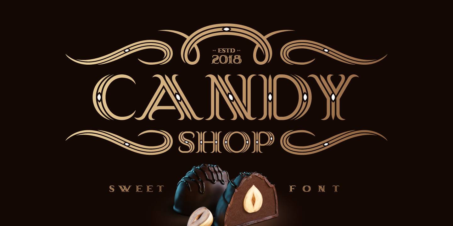 Schriftart Candy Shop